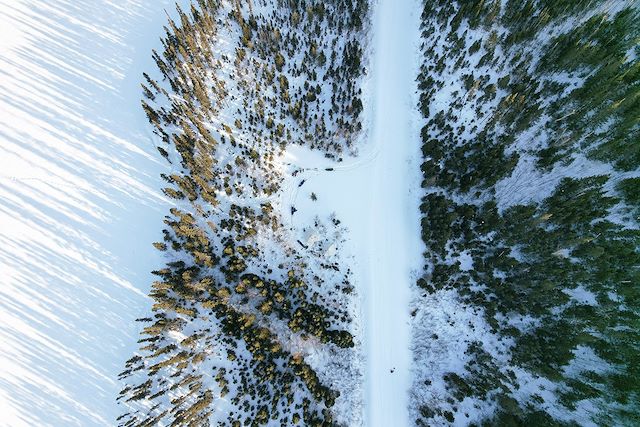 Voyage Raid en traîneau vers la chute Blanche