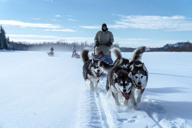 Voyage Raid en traîneau vers la chute Blanche